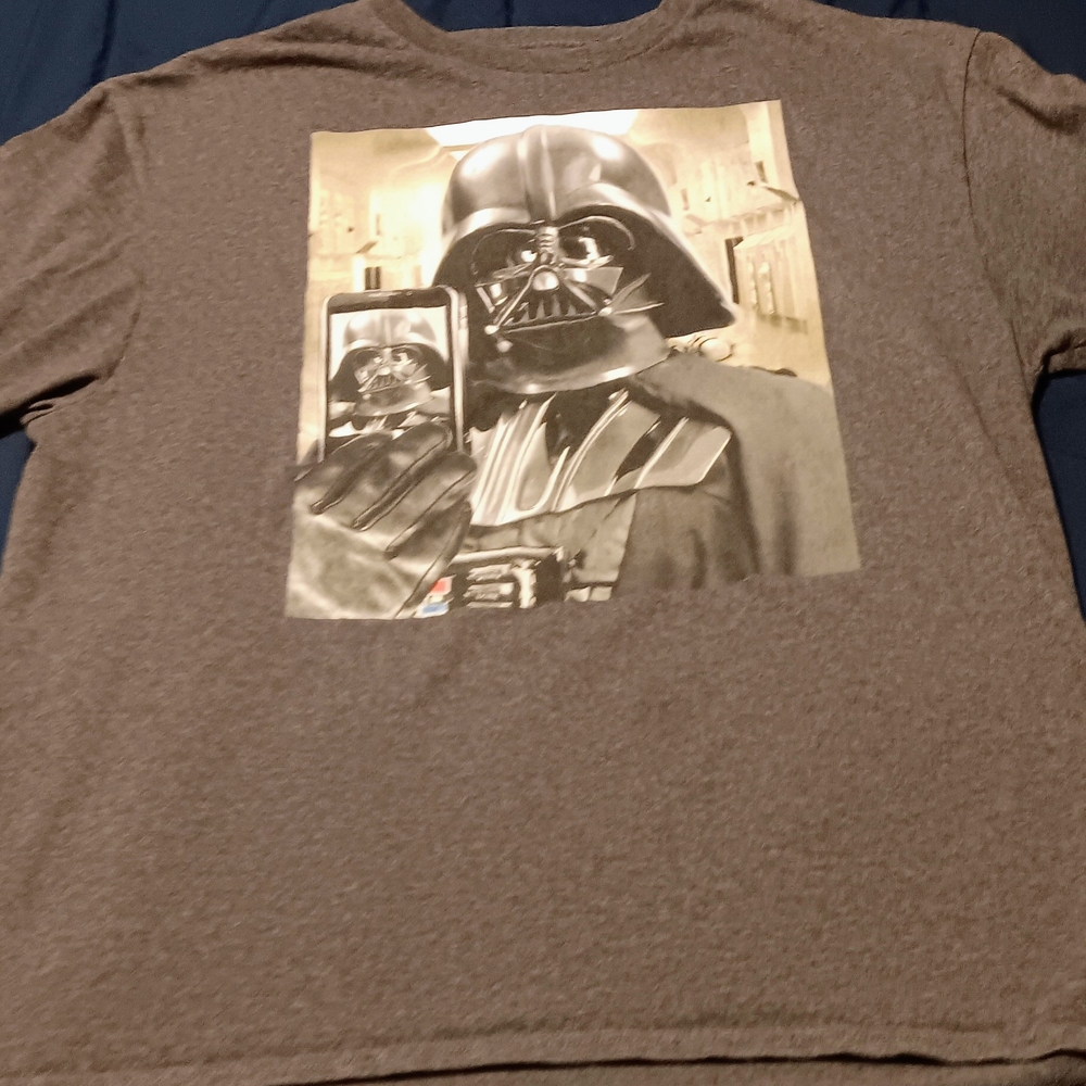 Star Wars Darth Vader Selfie Gray T-Shirt